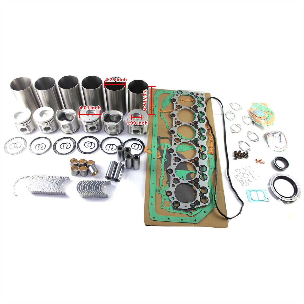 6D22 6D22T Engine Overhaul Gasket Kit for Kobelco SK300 Excavator