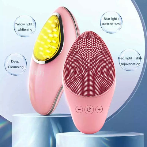 Three-light Silicone Cleansing Brush | Clean pores and photon skin rejuvenation