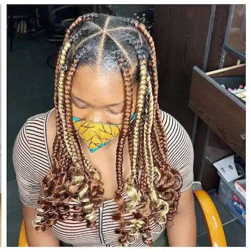 Gorgeous Multi-Tone Braids with Curly Ends