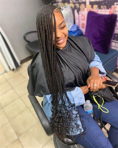 Lemonade Braids with Curls at the End