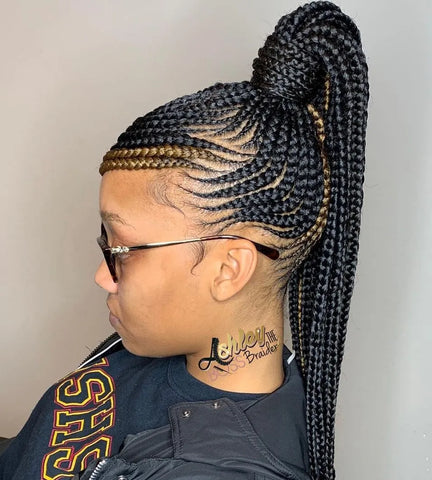 All Up Ponytail Lemonade Braids