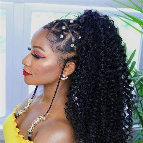 Crochet high ponytail