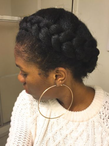 Crochet crown braids