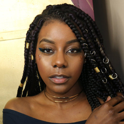 Box Braids with Rings