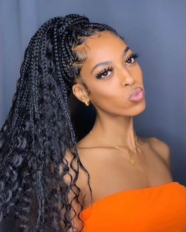 Box Braids with Twisted Ends