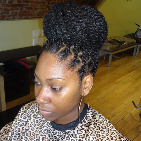 Crochet cornrow updo