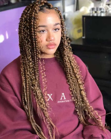 LOOSE BOX BRAIDS STYLE/ SOFT BOX BRAIDS STYLE/ MEDIUM KNOTLESS BRAIDS in  2022 | Hair twist styles, Loose hair… | Loose braids, Loose braid hairstyles,  Single braids