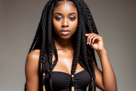 Get the Box Braids With Wavy Ends Look on a Budget - FANCIVIVI