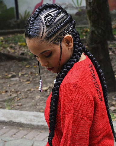 Tribal Braids with a Stunning Intricate Pattern