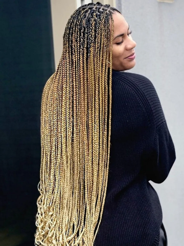 ombre knotless braids