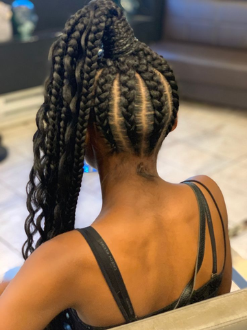 ➡ Goddess Braids /Bangs ⬅ #SheKeepsMyLaughing #ArlingtonStylist  #ShayedAndSlayed Book Now ***-***-**** Www.stylese… | Braided bangs, Goddess  braids, Braid styles