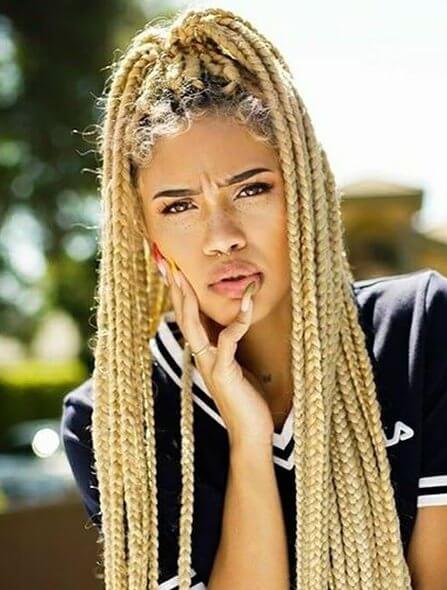 Blonde Small Knotless Braids