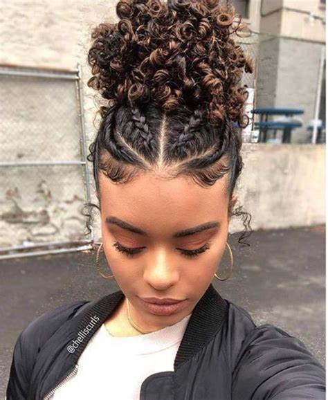 Curly Braided Bun