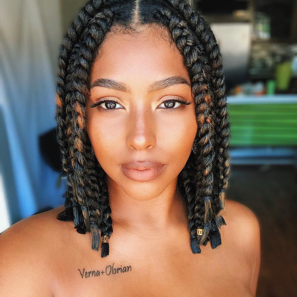 Short Bob Braids with Curls