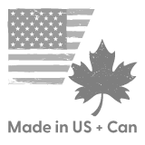 do+dare undie co. - a stylized USA flag and maple leaf, our underwear are made in the USA and Canada