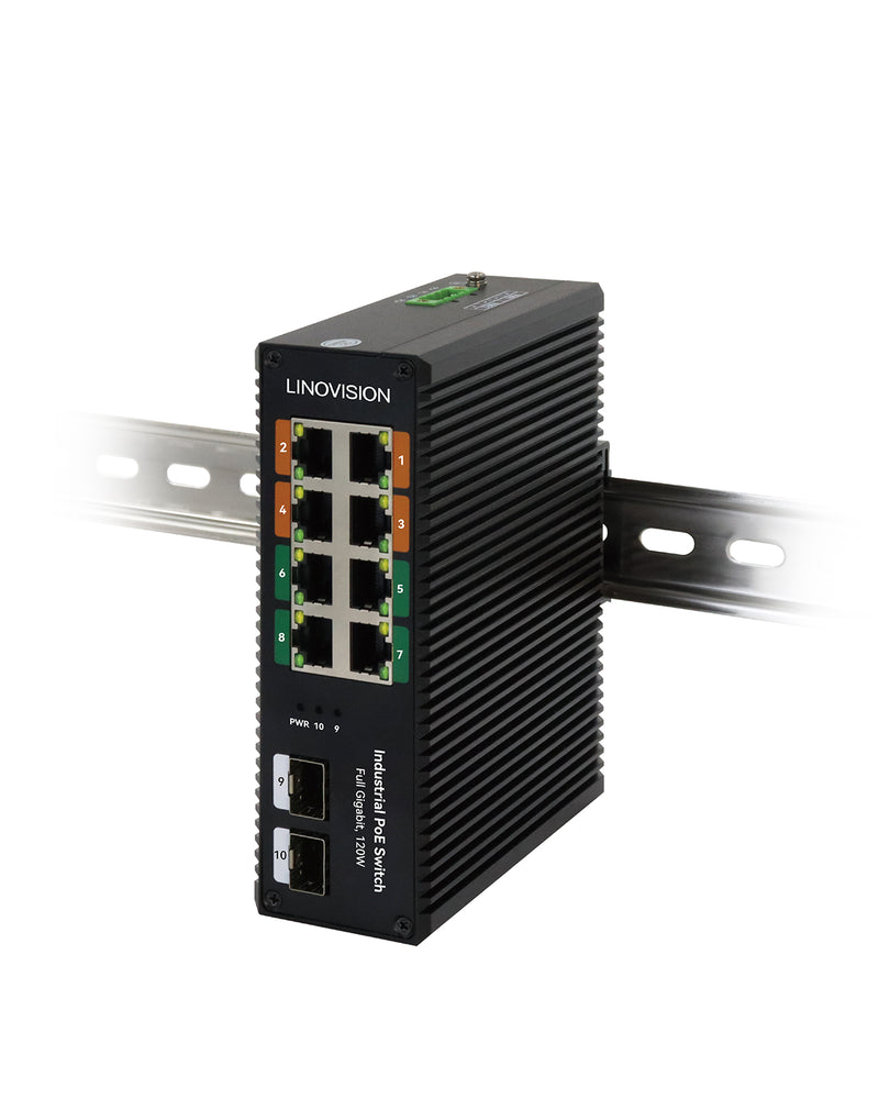 8 Port GigE Managed BT+AT PoE Switch