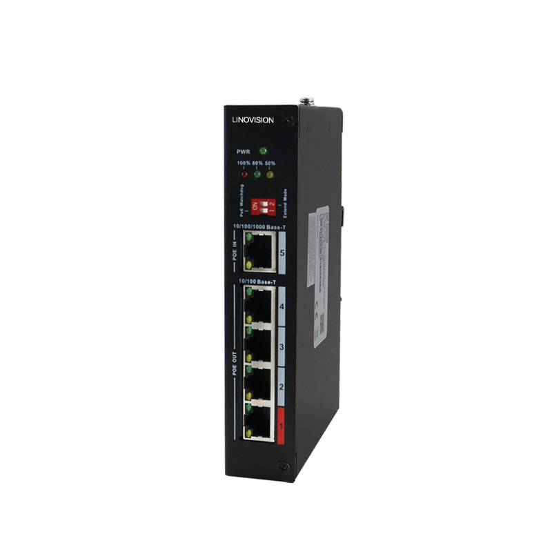 LINOVISION Mini extension POE passive à 2 ports avec sortie de caméra  locale sur Ethernet sur câble Cat5/6