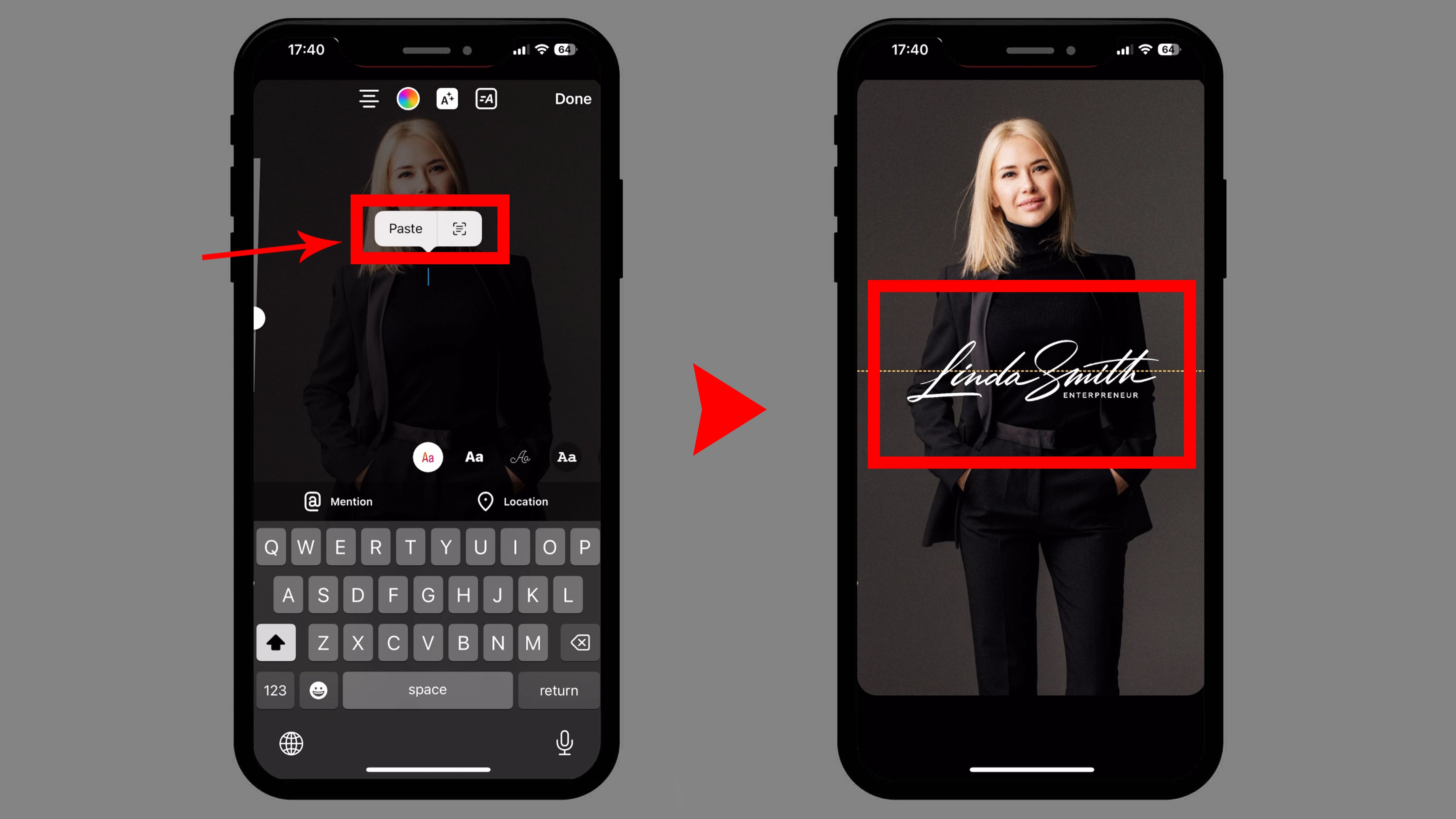 How to Create Instagram Story on Your iPhone with Artlogo Signature