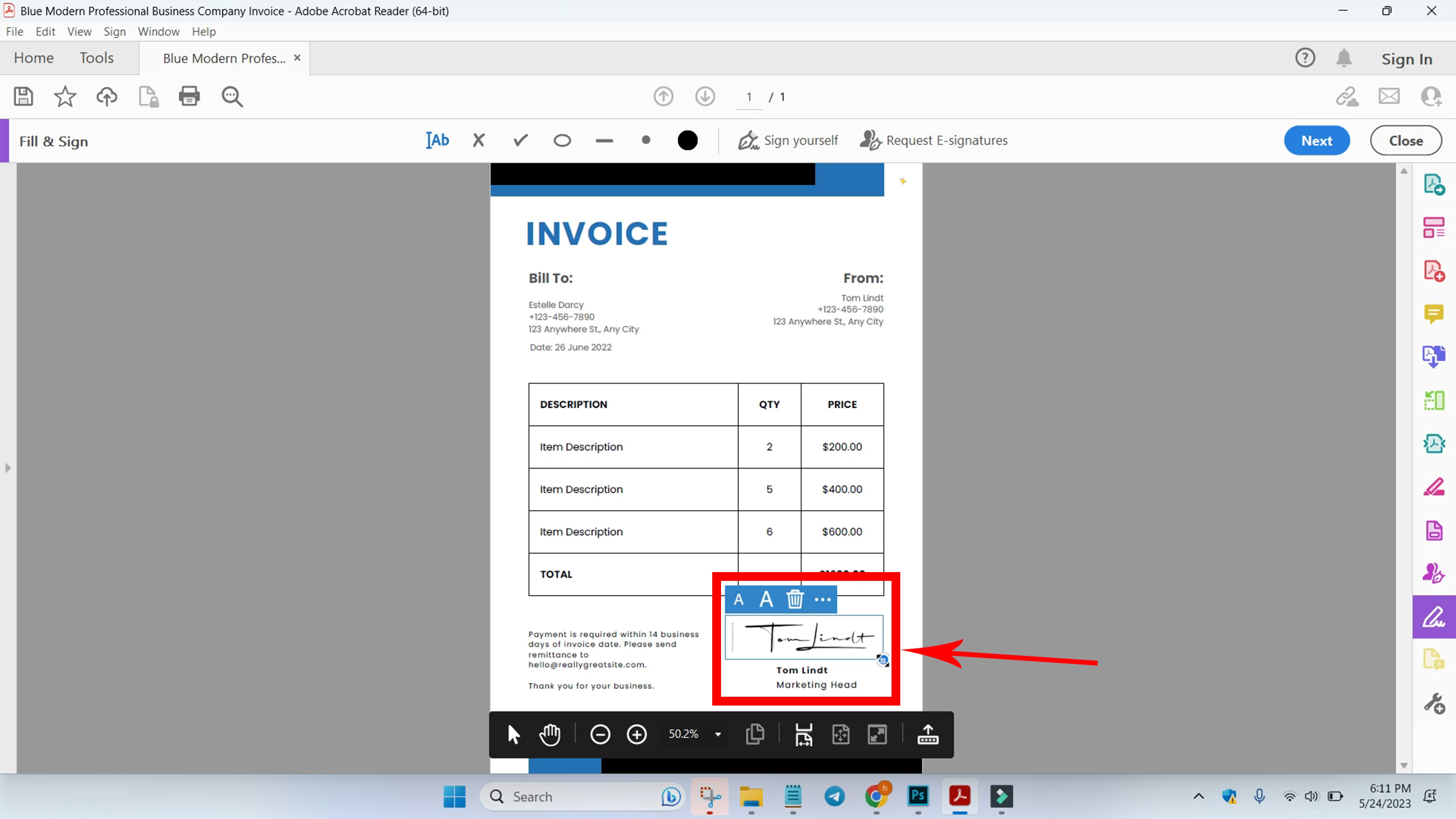 How to Insert Artlogo Signature to PDF Document