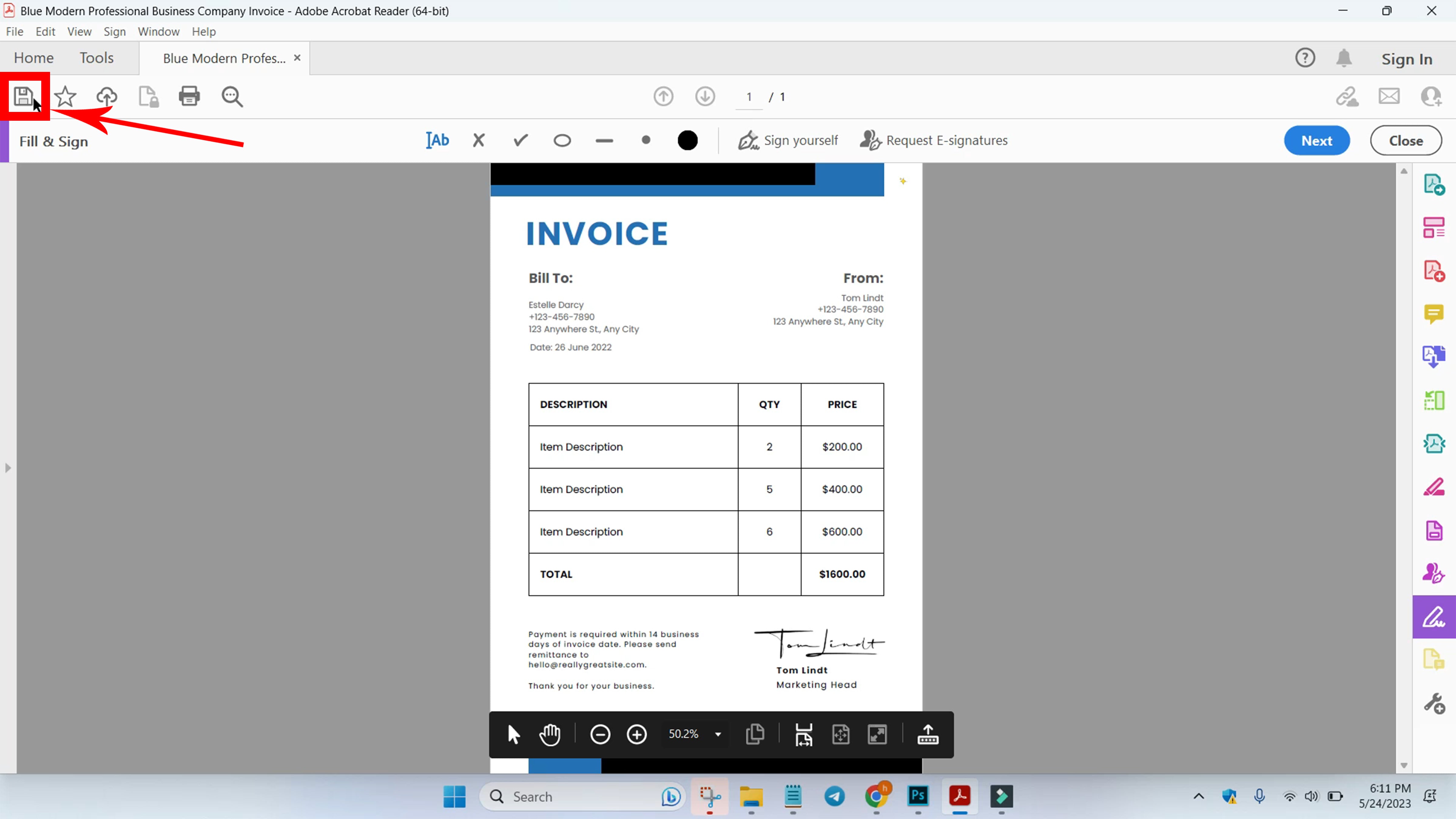 How to Insert Artlogo Signature to PDF Document