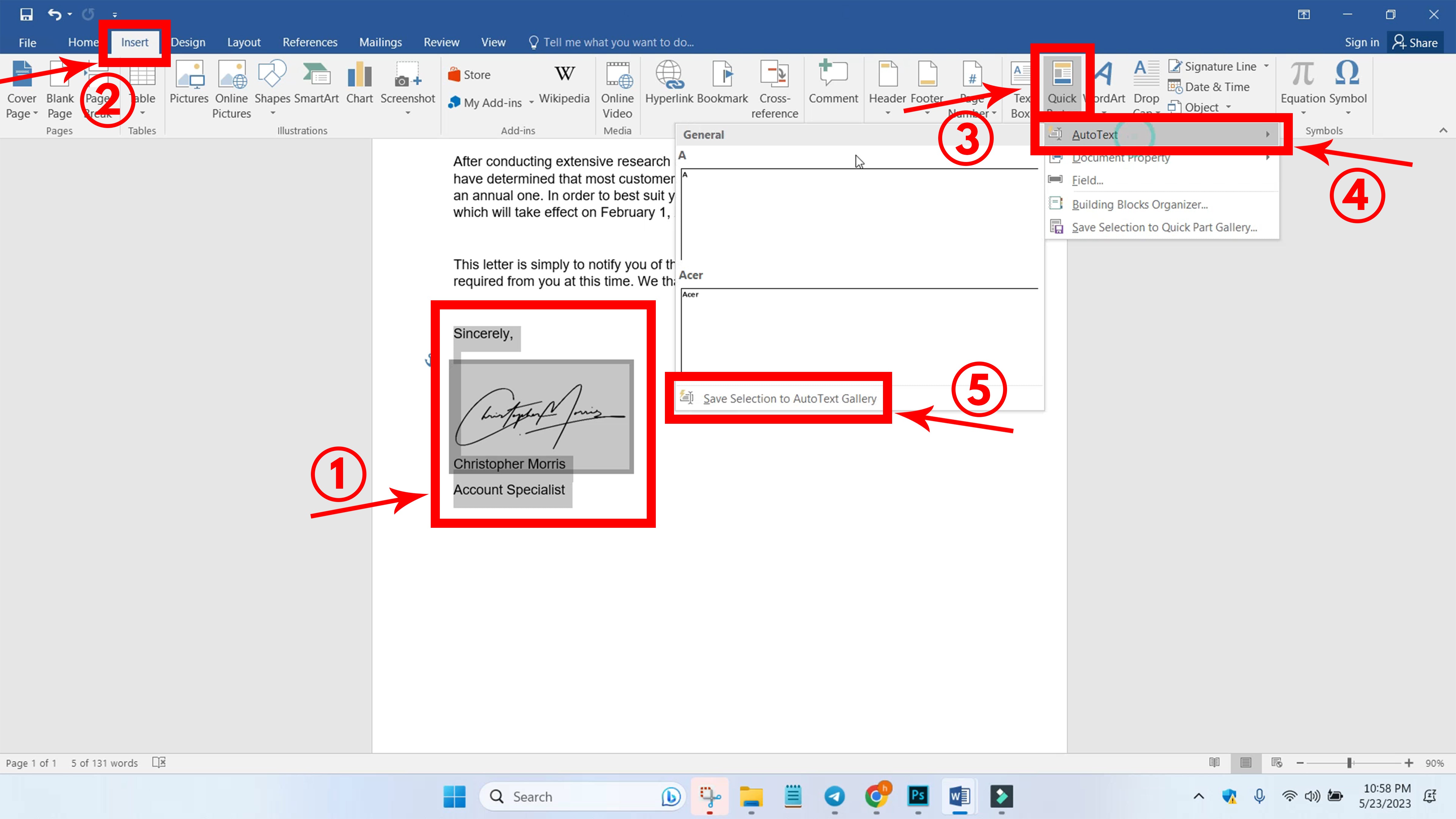 Iată cum puteți insera semnătura digitală în documentul Word