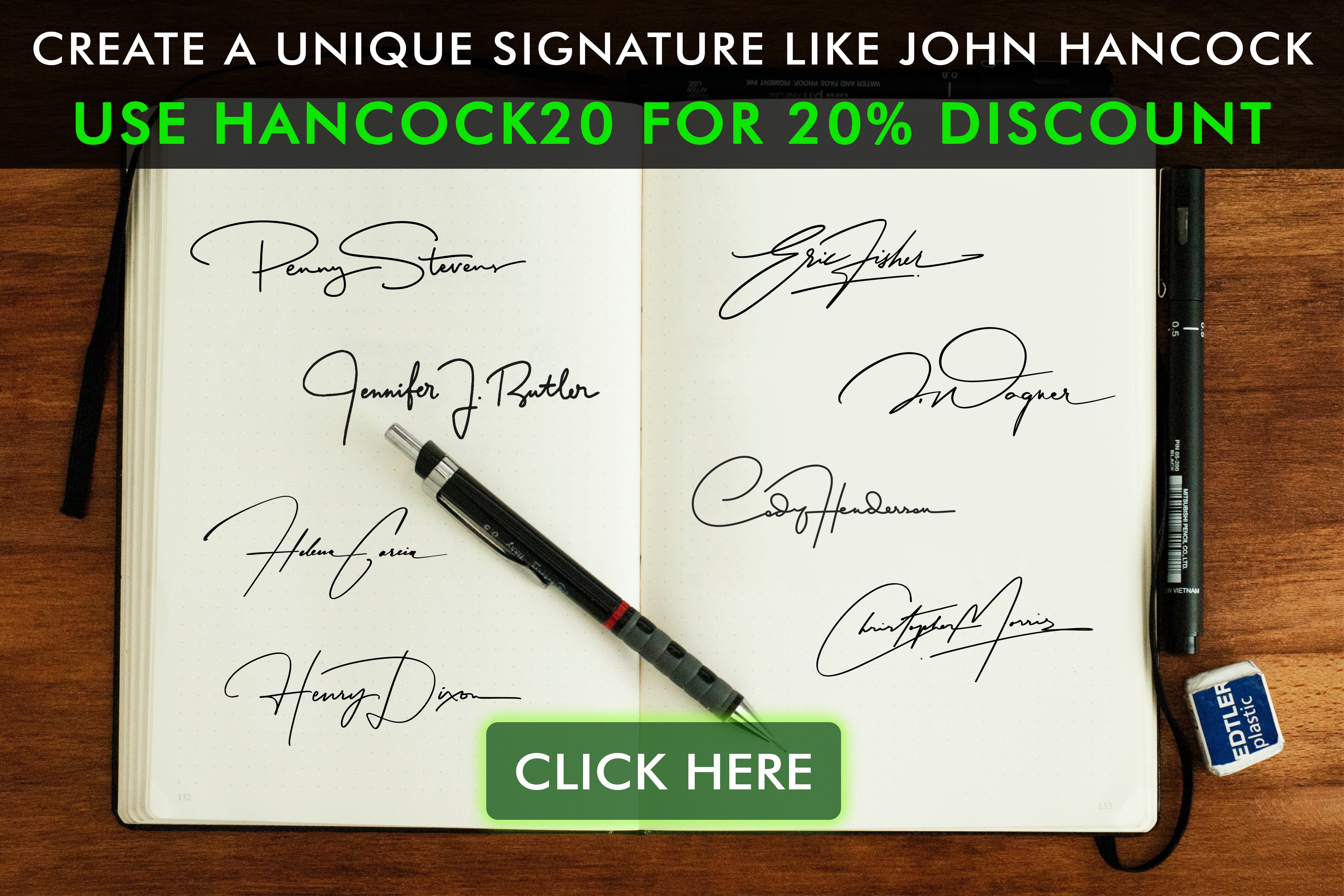 Découvrez l'histoire de la signature de John Hancock et son influence sur l'histoire. Lisez notre blog et découvrez notre collection inspirée par cette signature emblématique.