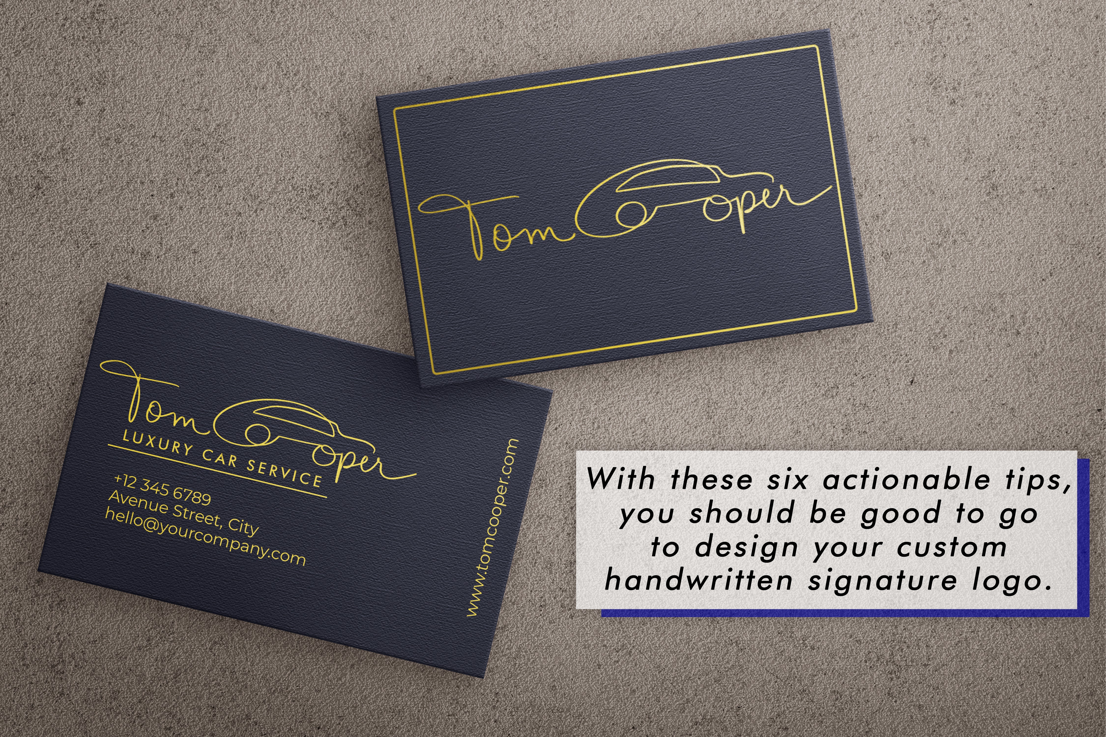 With these six actionable tips, you should be good to go to design your custom handwritten signature logo.