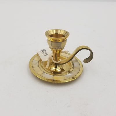 Brass 2 Branch Candle Stand MOP