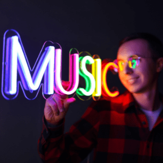 Music neon sign made by Neon Marvels