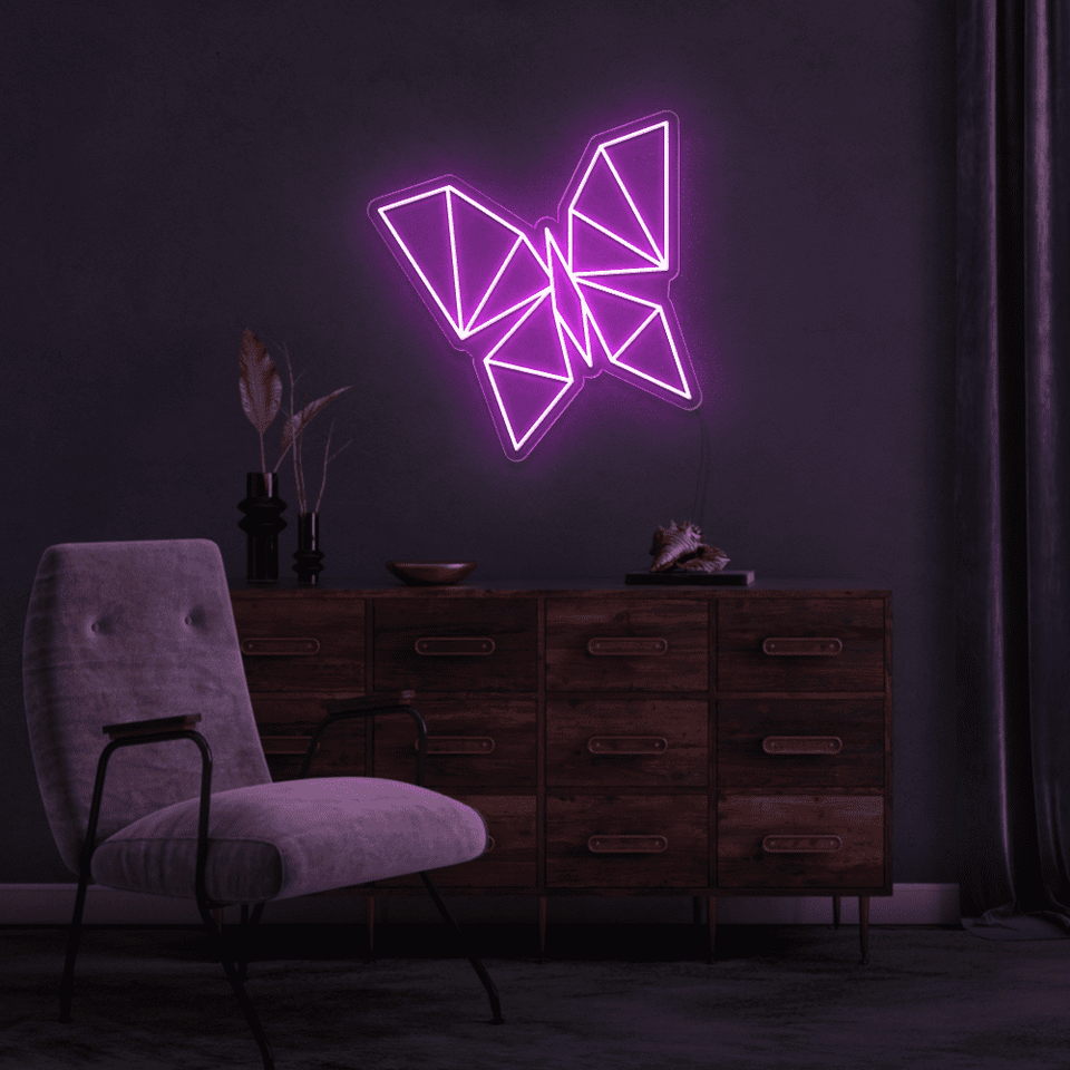 BUTTERFLY PINK COLOR LED NEON SIGN