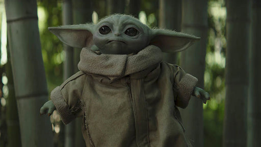 baby yoda in the forest