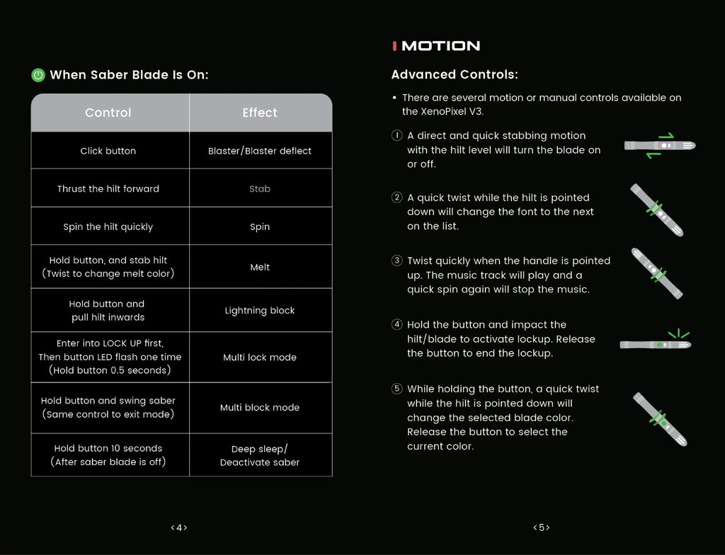 SabersPro lightsabers manual pg.3