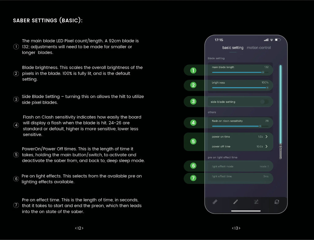 SabersPro lightsabers manual pg.7