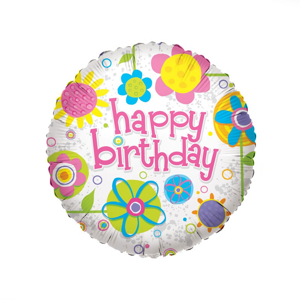 Happy Birthday Flower Balloon – XOXO Florist Aberdeen