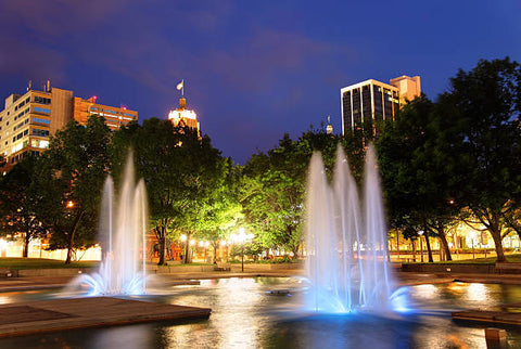 Fountain in downtown Fort Wayne, Indiana