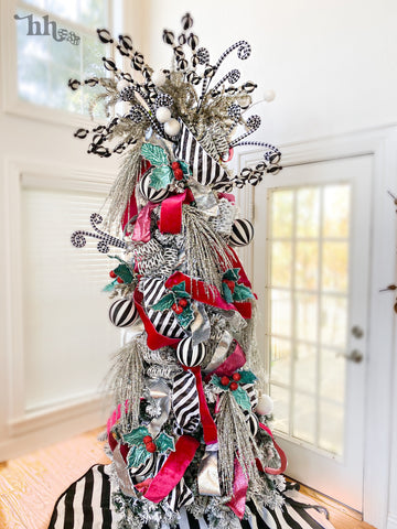 Whimsical Black and White Tree