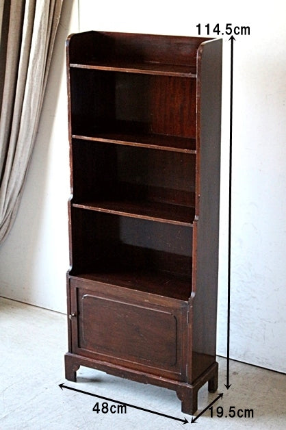 美しい木肌が魅力の1930年代マホガニー材ブックシェルフ（本棚）高さ114.5cm　イギリスアンティーク家具