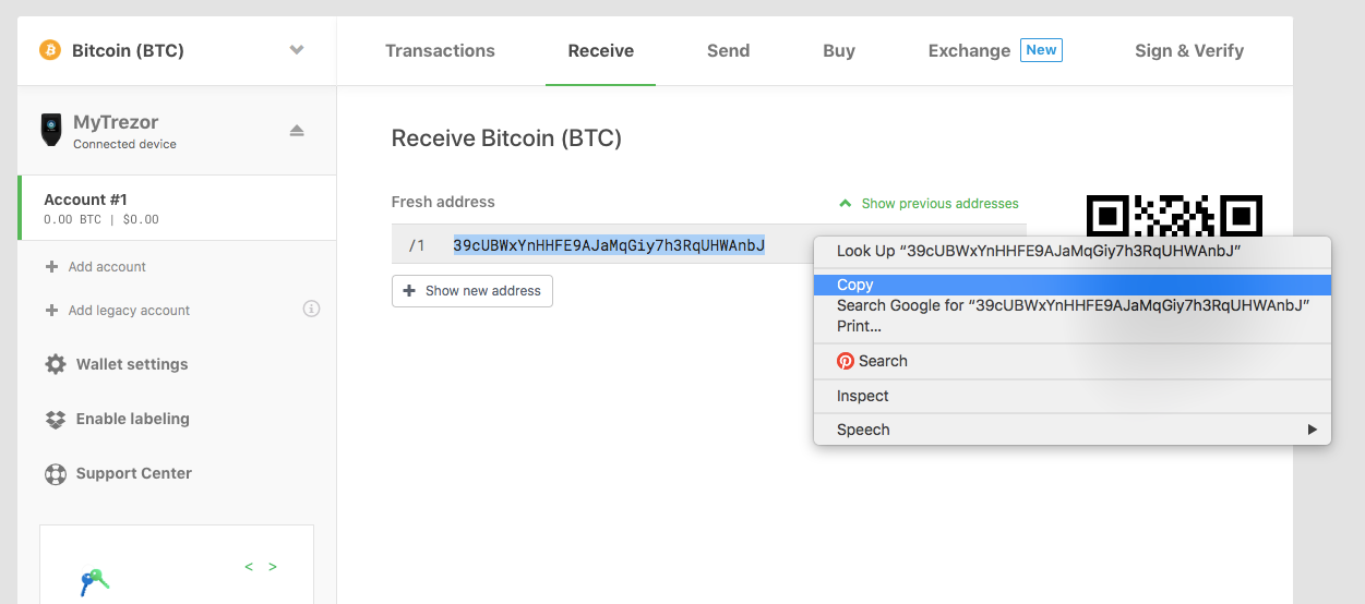 trezorcopybitcoinaddress