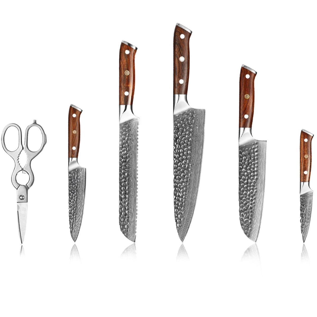 Messerset 6-teilig mit Küchenschere multifunktional kaufen für die Küche