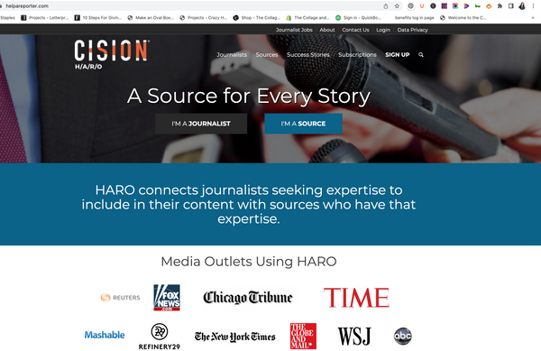 Help a Reporter Out Website - a great place to get press mentions