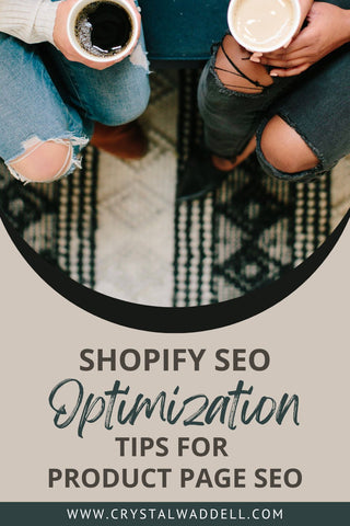 Shopify SEO Optimization Tips: Two women talking over coffee with ripped knee jeans