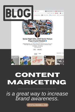 Content marketing is a great way to increase brand awareness, even for local businesses. My favorite platform for content marketing is Pinterest because of the longevity of posts on the platform.