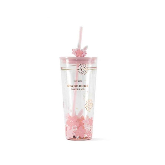 Starbucks 2021 China Mint Double Walled Glass Glitter Tumbler