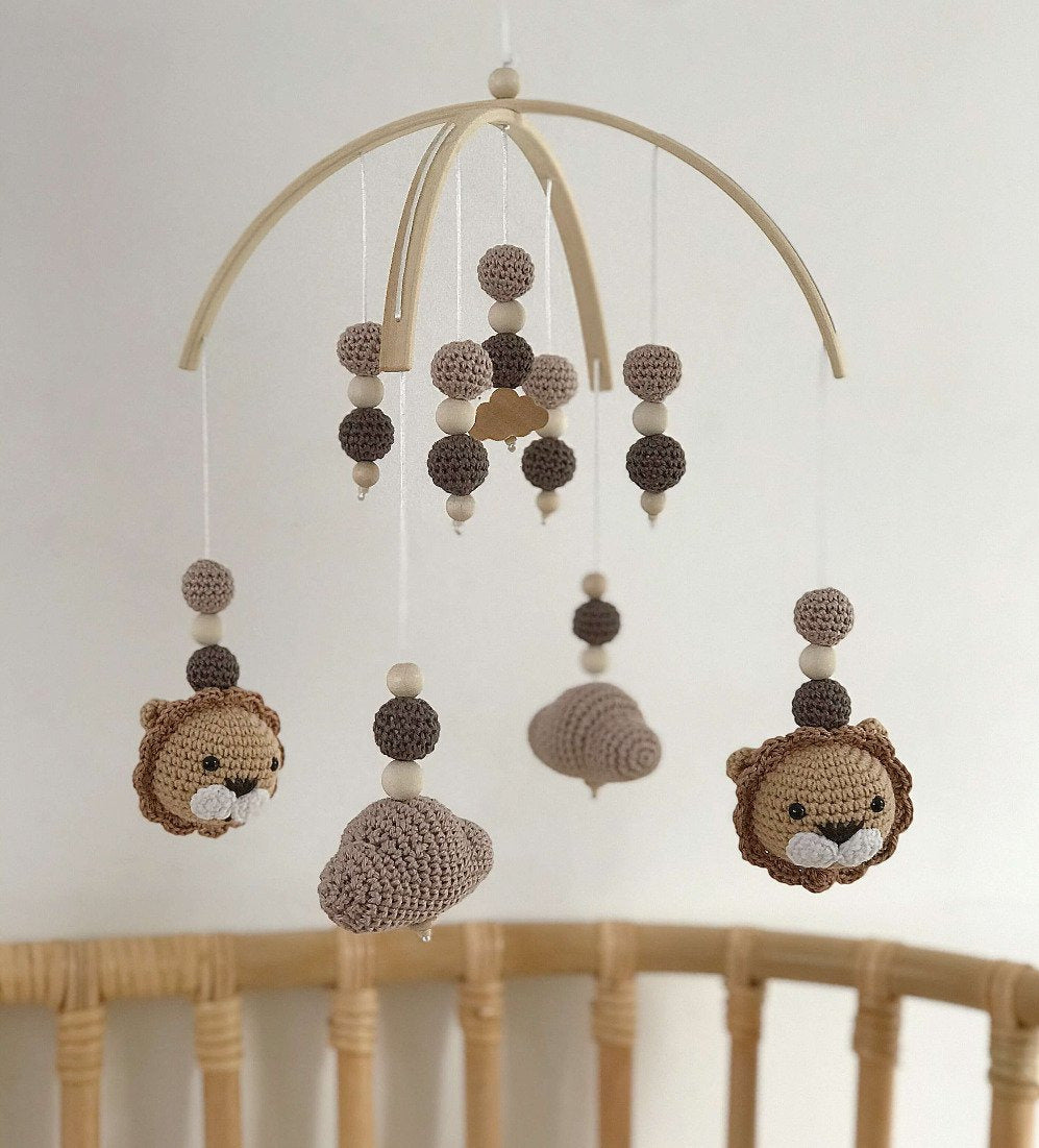 Nauwgezet zuurstof val Baby Mobile bow "LION NATURE" – ohelinis