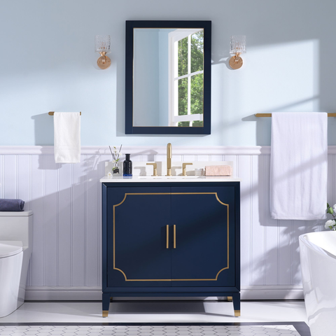 navy blue bathroom vanities