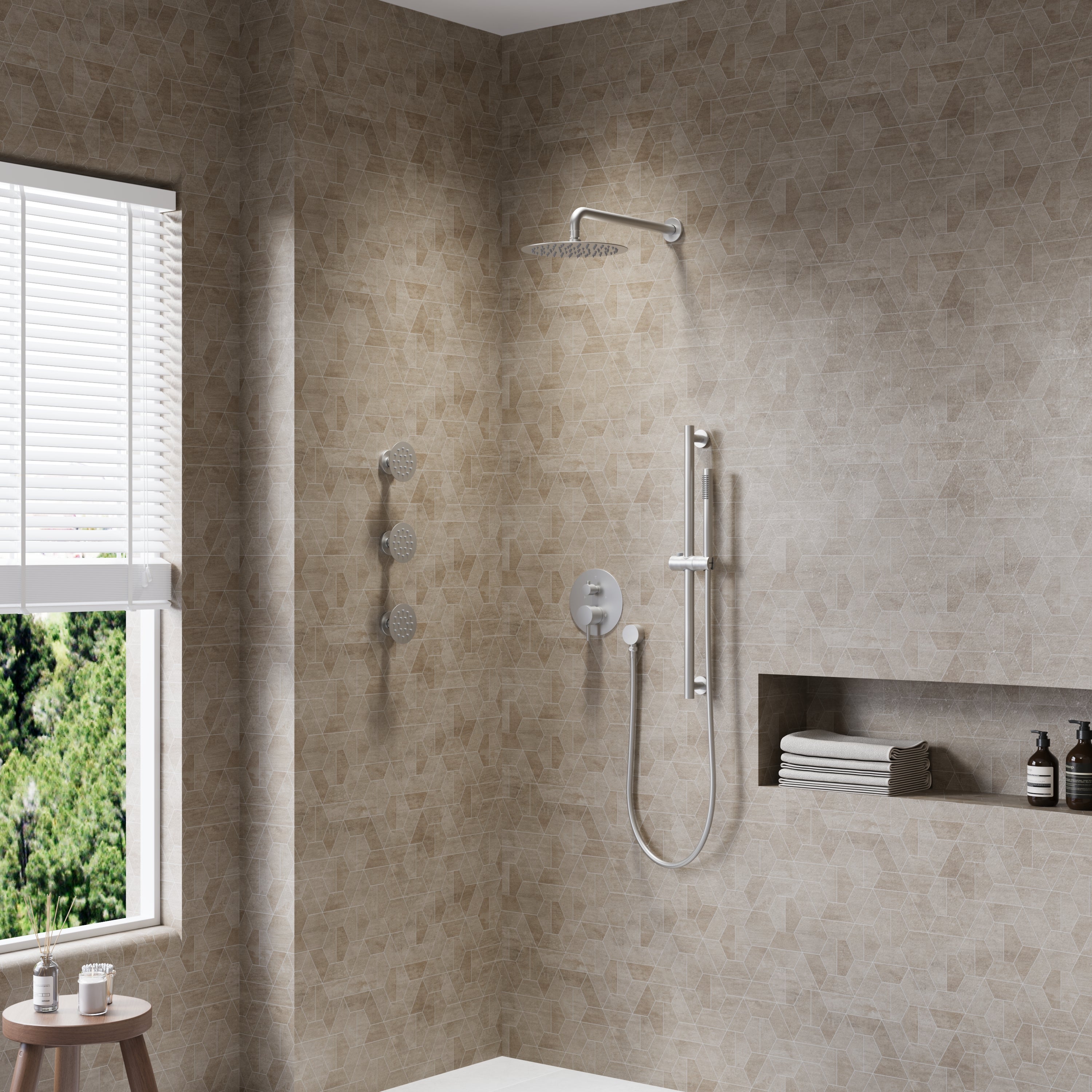 waterfall rain shower head