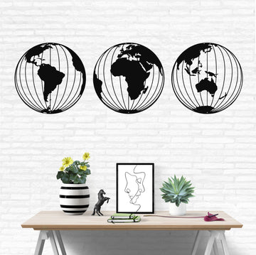 world map wall decor