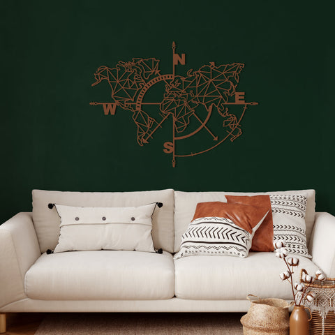 décoration murale carte du monde