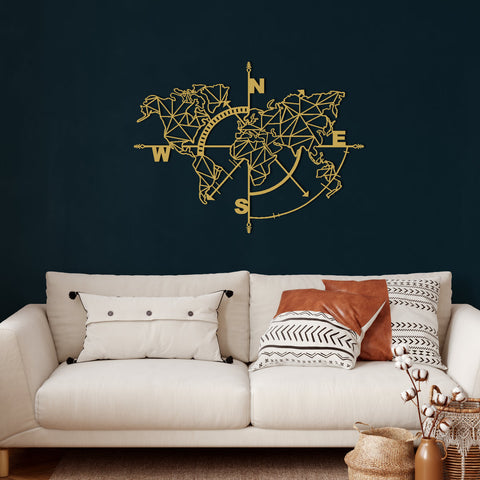 world map wall decor