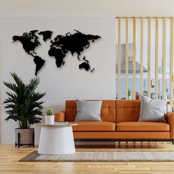 world map wall decor